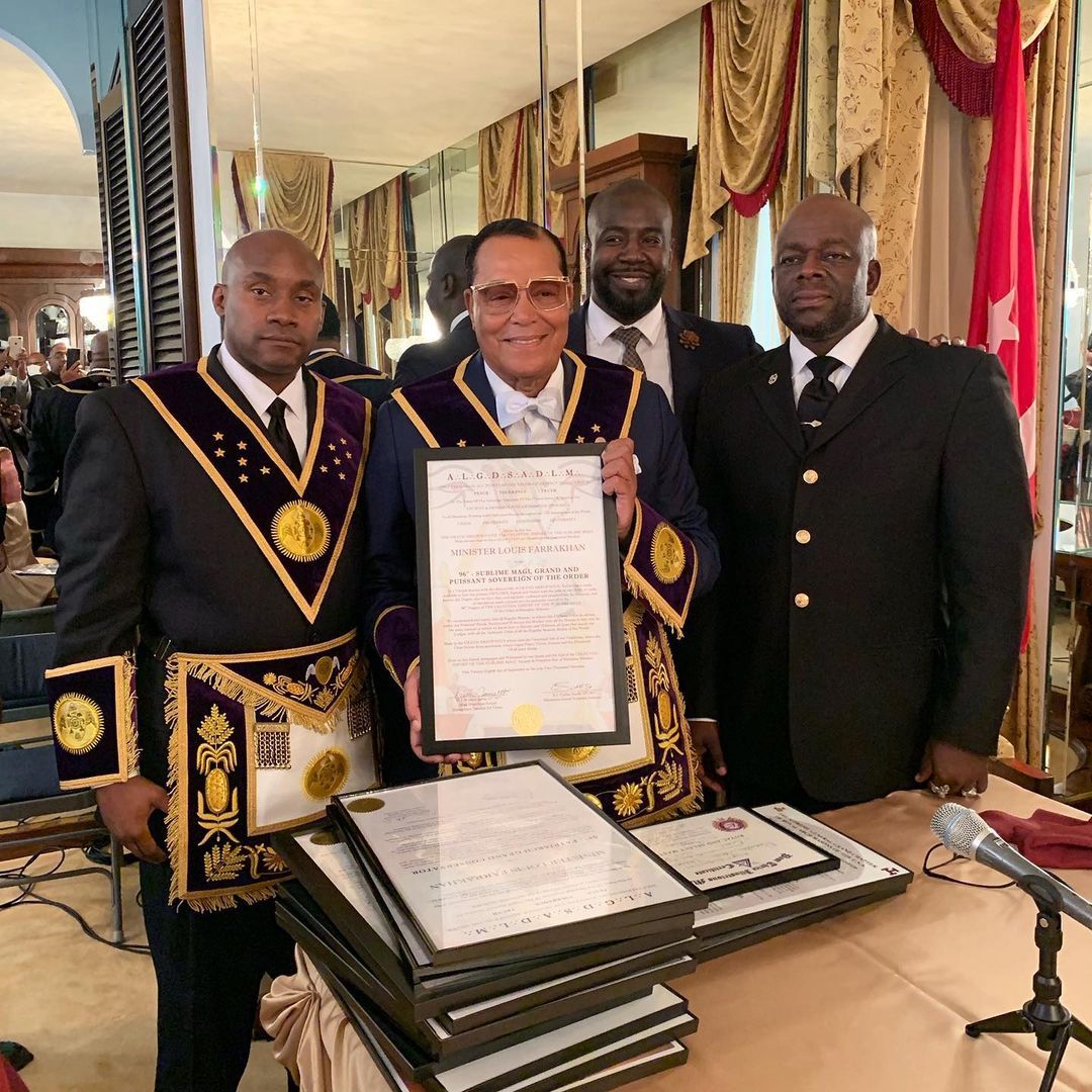 Join us honorable minister louis farrkahan being honored at african grand lodge, the prince hall freemasonry