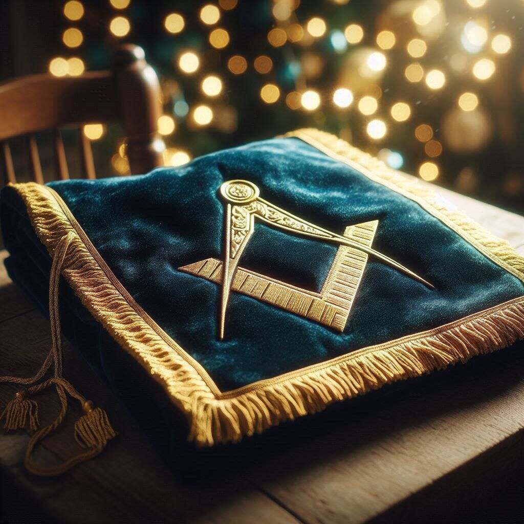 african grand lodge masonic apron shining in light